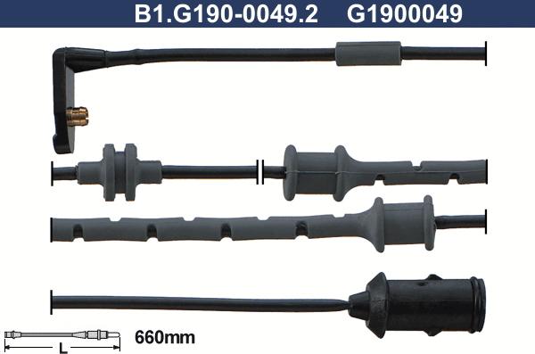 Galfer B1.G190-0049.2 - Предупредителен контактен сензор, износване на накладките vvparts.bg