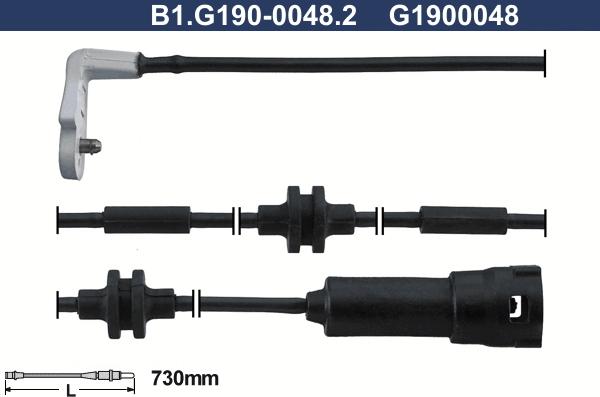 Galfer B1.G190-0048.2 - Предупредителен контактен сензор, износване на накладките vvparts.bg