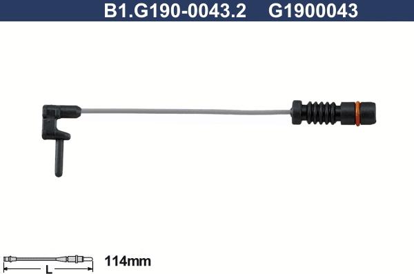 Galfer B1.G190-0043.2 - Предупредителен контактен сензор, износване на накладките vvparts.bg