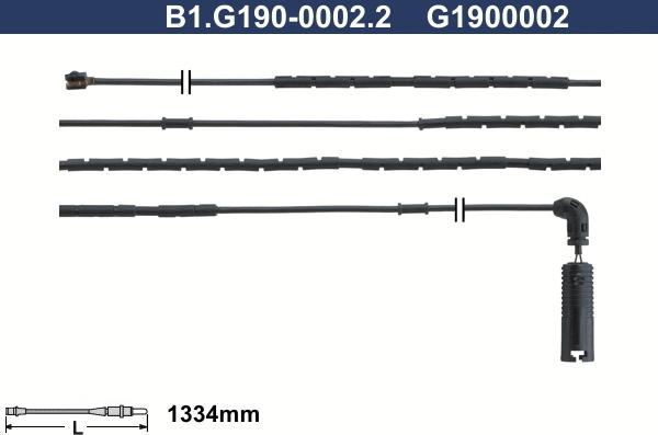 Galfer B1.G190-0002.2 - Предупредителен контактен сензор, износване на накладките vvparts.bg