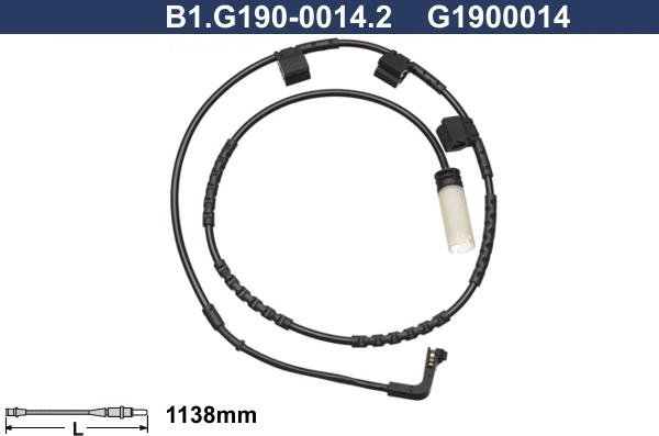 Galfer B1.G190-0014.2 - Предупредителен контактен сензор, износване на накладките vvparts.bg