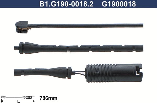 Galfer B1.G190-0018.2 - Предупредителен контактен сензор, износване на накладките vvparts.bg