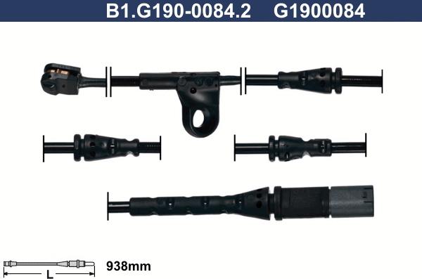 Galfer B1.G190-0084.2 - Предупредителен контактен сензор, износване на накладките vvparts.bg