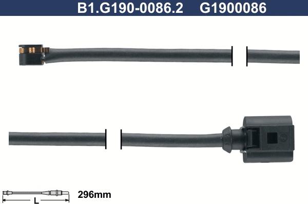 Galfer B1.G190-0086.2 - Предупредителен контактен сензор, износване на накладките vvparts.bg