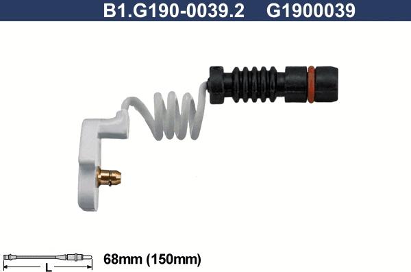 Galfer B1.G190-0039.2 - Предупредителен контактен сензор, износване на накладките vvparts.bg