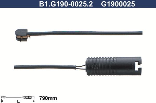 Galfer B1.G190-0025.2 - Предупредителен контактен сензор, износване на накладките vvparts.bg