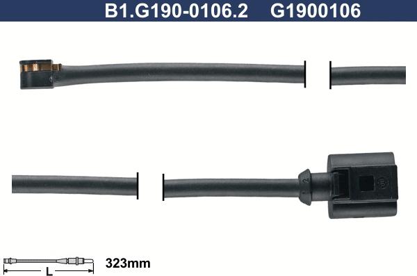 Galfer B1.G190-0106.2 - Предупредителен контактен сензор, износване на накладките vvparts.bg