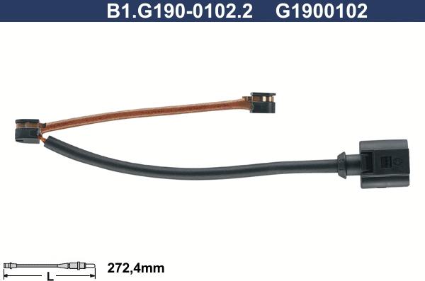 Galfer B1.G190-0102.2 - Предупредителен контактен сензор, износване на накладките vvparts.bg