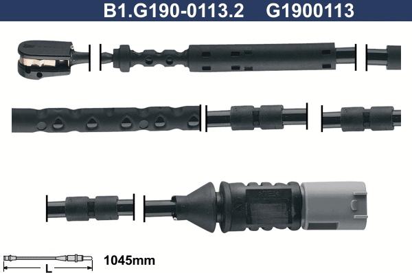 Galfer B1.G190-0113.2 - Предупредителен контактен сензор, износване на накладките vvparts.bg