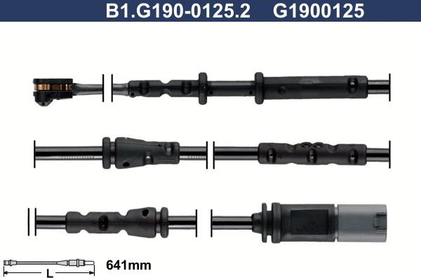 Galfer B1.G190-0125.2 - Предупредителен контактен сензор, износване на накладките vvparts.bg