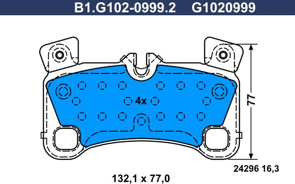 Galfer B1.G102-0999.2 - Комплект спирачно феродо, дискови спирачки vvparts.bg