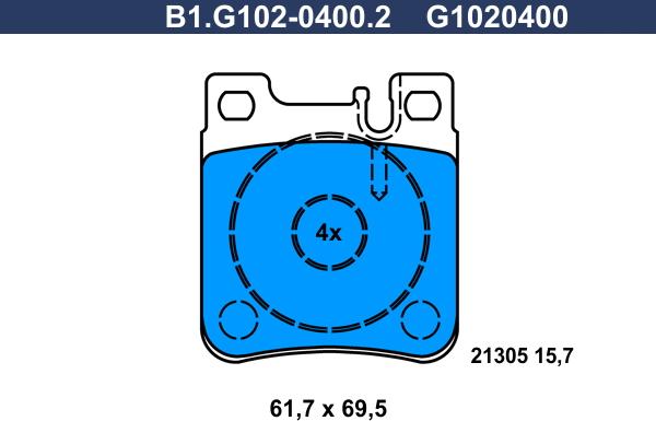 Galfer B1.G102-0400.2 - Комплект спирачно феродо, дискови спирачки vvparts.bg