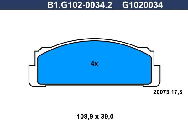 Galfer B1.G102-0034.2 - Комплект спирачно феродо, дискови спирачки vvparts.bg
