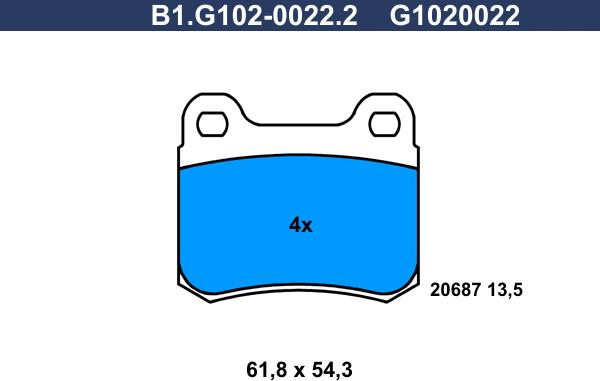 Galfer B1.G102-0022.2 - Комплект спирачно феродо, дискови спирачки vvparts.bg