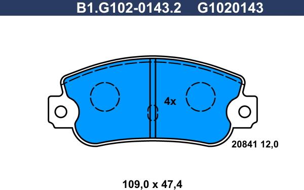 Galfer B1.G102-0143.2 - Комплект спирачно феродо, дискови спирачки vvparts.bg