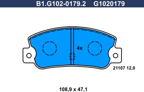 Galfer B1.G102-0179.2 - Комплект спирачно феродо, дискови спирачки vvparts.bg