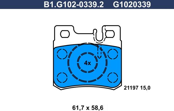 Galfer B1.G102-0339.2 - Комплект спирачно феродо, дискови спирачки vvparts.bg
