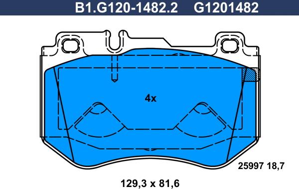 Galfer B1.G120-1482.2 - Комплект спирачно феродо, дискови спирачки vvparts.bg