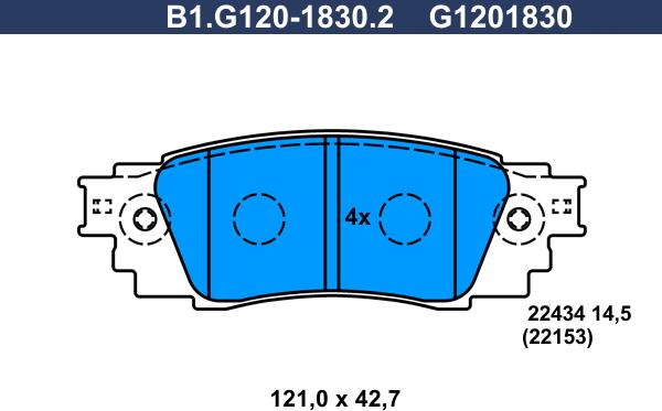 Galfer B1.G120-1830.2 - Комплект спирачно феродо, дискови спирачки vvparts.bg