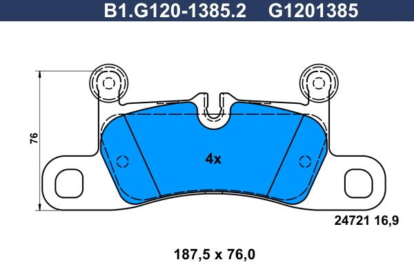 Galfer B1.G120-1385.2 - Комплект спирачно феродо, дискови спирачки vvparts.bg