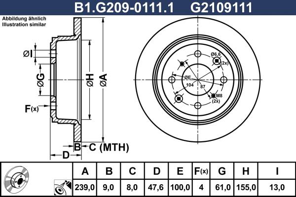 Galfer B1.G209-0111.1 - Спирачен диск vvparts.bg