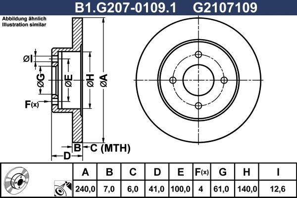 Galfer B1.G207-0109.1 - Спирачен диск vvparts.bg