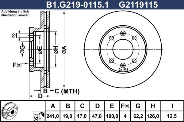 Galfer B1.G219-0115.1 - Спирачен диск vvparts.bg