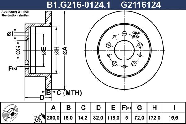 Galfer B1.G216-0124.1 - Спирачен диск vvparts.bg