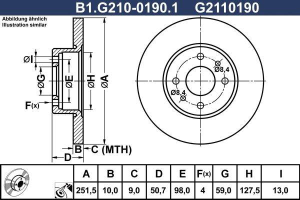 Galfer B1.G210-0190.1 - Спирачен диск vvparts.bg