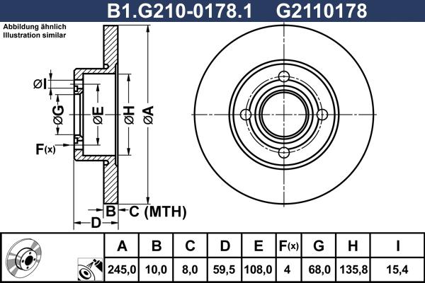 Galfer B1.G210-0178.1 - Спирачен диск vvparts.bg