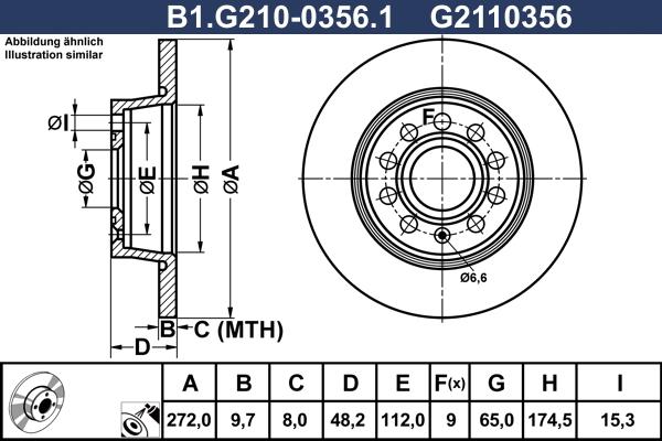 Galfer B1.G210-0356.1 - Спирачен диск vvparts.bg