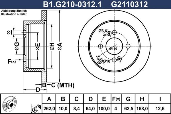 Galfer B1.G210-0312.1 - Спирачен диск vvparts.bg