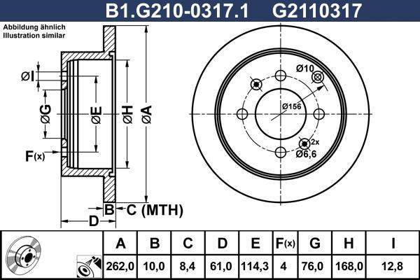 Galfer B1.G210-0317.1 - Спирачен диск vvparts.bg