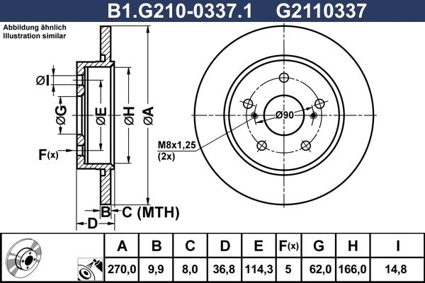 Galfer B1.G210-0337.1 - Спирачен диск vvparts.bg