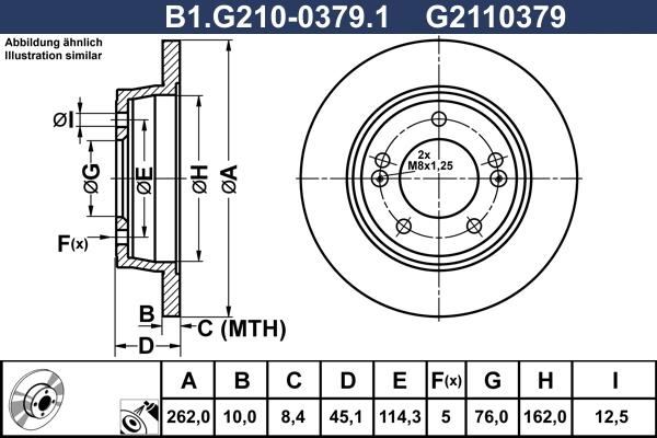 Galfer B1.G210-0379.1 - Спирачен диск vvparts.bg