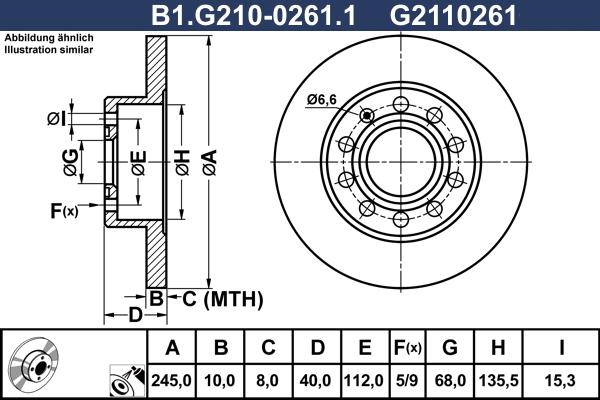 Galfer B1.G210-0261.1 - Спирачен диск vvparts.bg