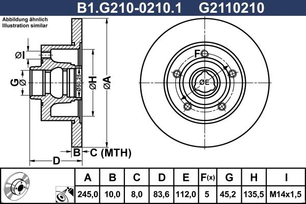 Galfer B1.G210-0210.1 - Спирачен диск vvparts.bg