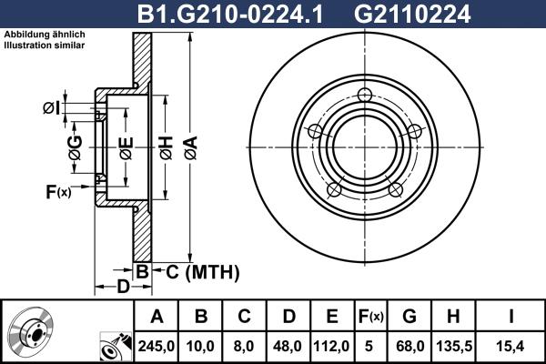 Galfer B1.G210-0224.1 - Спирачен диск vvparts.bg