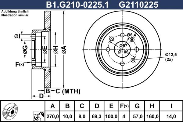 Galfer B1.G210-0225.1 - Спирачен диск vvparts.bg