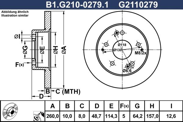Galfer B1.G210-0279.1 - Спирачен диск vvparts.bg