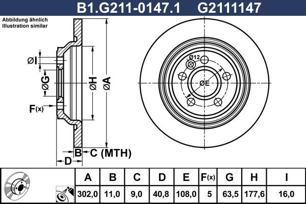 Galfer B1.G211-0147.1 - Спирачен диск vvparts.bg