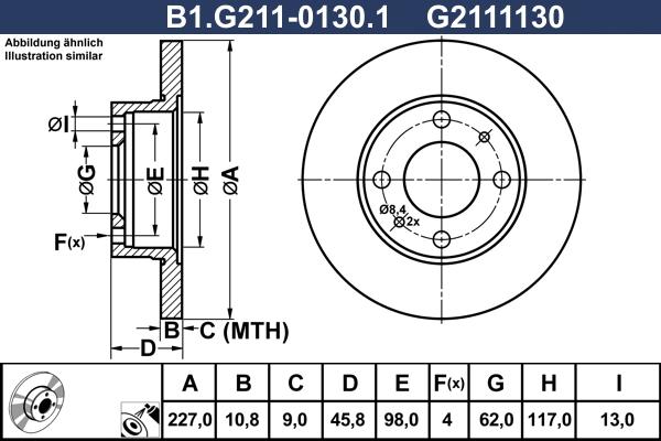 Galfer B1.G211-0130.1 - Спирачен диск vvparts.bg