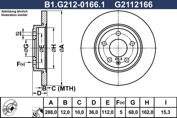 Galfer B1.G212-0166.1 - Спирачен диск vvparts.bg
