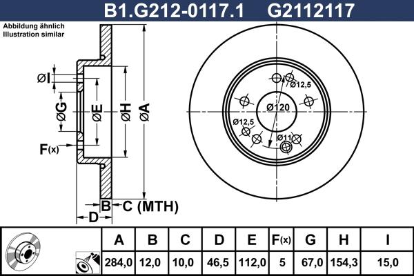 Galfer B1.G212-0117.1 - Спирачен диск vvparts.bg