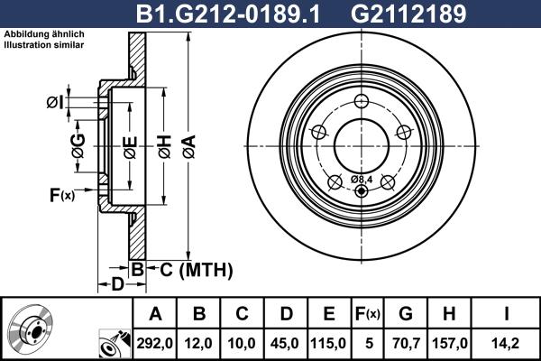 Galfer B1.G212-0189.1 - Спирачен диск vvparts.bg