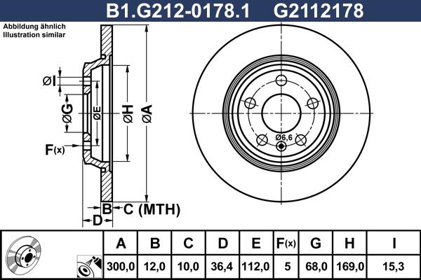 Galfer B1.G212-0178.1 - Спирачен диск vvparts.bg