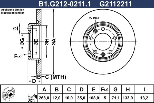 Galfer B1.G212-0211.1 - Спирачен диск vvparts.bg