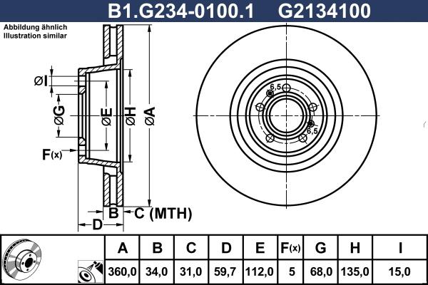 Galfer B1.G234-0100.1 - Спирачен диск vvparts.bg