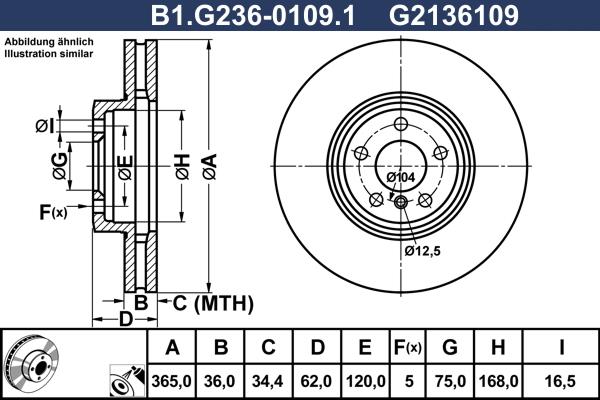 Galfer B1.G236-0109.1 - Спирачен диск vvparts.bg