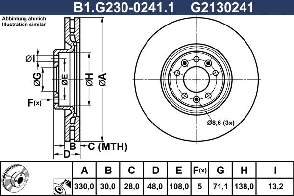 Galfer B1.G230-0241.1 - Спирачен диск vvparts.bg